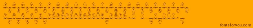 Christmaslightsindoor Font – Brown Fonts on Orange Background
