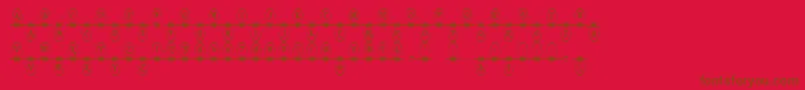 Christmaslightsindoor Font – Brown Fonts on Red Background