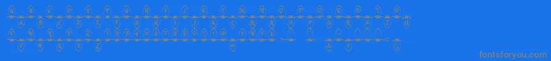 Christmaslightsindoor Font – Gray Fonts on Blue Background