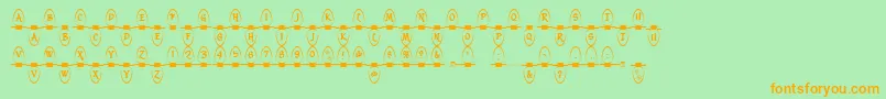 Christmaslightsindoor Font – Orange Fonts on Green Background