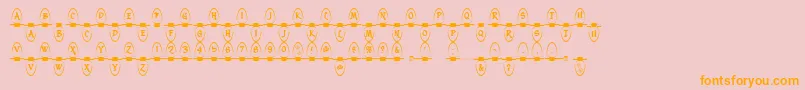 Christmaslightsindoor Font – Orange Fonts on Pink Background