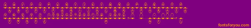 Christmaslightsindoor Font – Orange Fonts on Purple Background