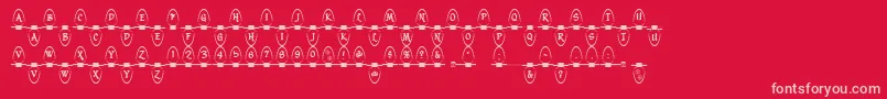 Christmaslightsindoor Font – Pink Fonts on Red Background