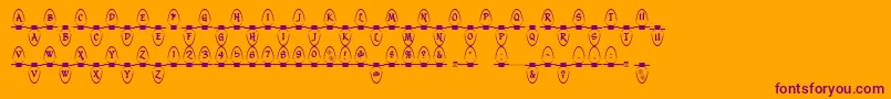 Christmaslightsindoor Font – Purple Fonts on Orange Background