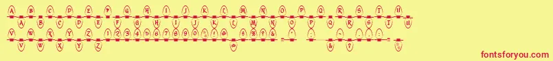 Christmaslightsindoor Font – Red Fonts on Yellow Background