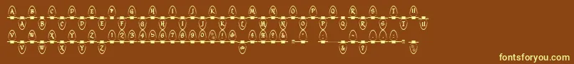 Christmaslightsindoor Font – Yellow Fonts on Brown Background