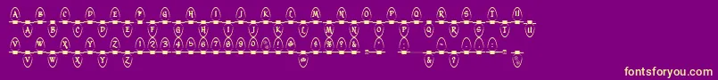 Christmaslightsindoor Font – Yellow Fonts on Purple Background