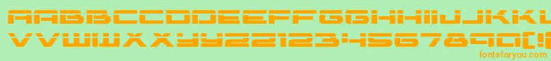 Vorpalexpand Font – Orange Fonts on Green Background