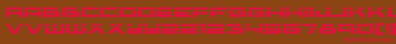 Vorpalexpand Font – Red Fonts on Brown Background
