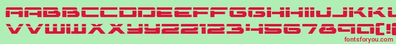 Vorpalexpand Font – Red Fonts on Green Background