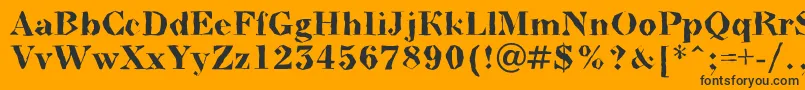 BodoninovabrkBold-Schriftart – Schwarze Schriften auf orangefarbenem Hintergrund