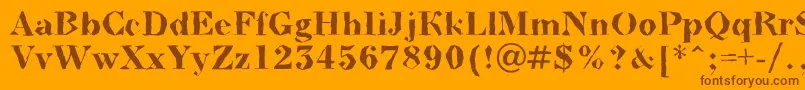 More about BodoninovabrkBold Font BodoninovabrkBold Font – Brown Fonts on Orange Background