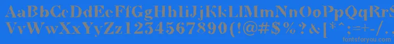 BodoninovabrkBold Font – Gray Fonts on Blue Background