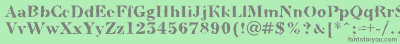 BodoninovabrkBold Font – Gray Fonts on Green Background