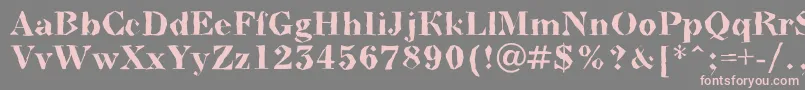 BodoninovabrkBold Font – Pink Fonts on Gray Background