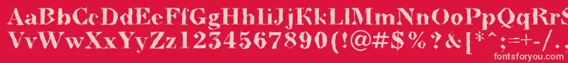 BodoninovabrkBold Font – Pink Fonts on Red Background