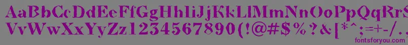 Weitere Informationen zur BodoninovabrkBold-Schriftart BodoninovabrkBold-Schriftart – Violette Schriften auf grauem Hintergrund