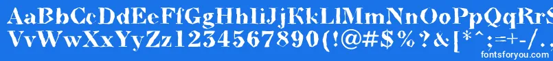 BodoninovabrkBold Font – White Fonts on Blue Background