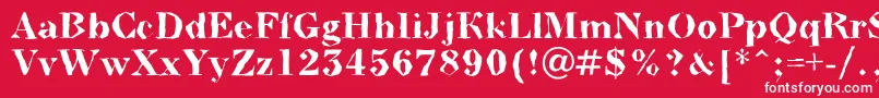 Шрифт BodoninovabrkBold – белые шрифты на красном фоне
