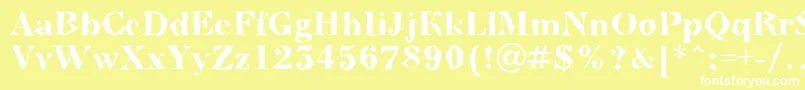 BodoninovabrkBold Font – White Fonts on Yellow Background