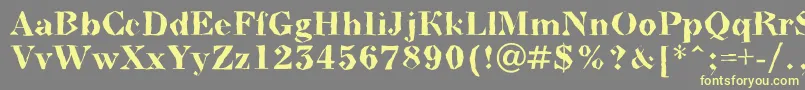 BodoninovabrkBold Font – Yellow Fonts on Gray Background