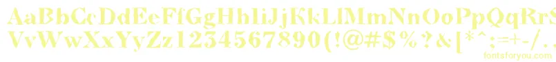 BodoninovabrkBold Font – Yellow Fonts on White Background