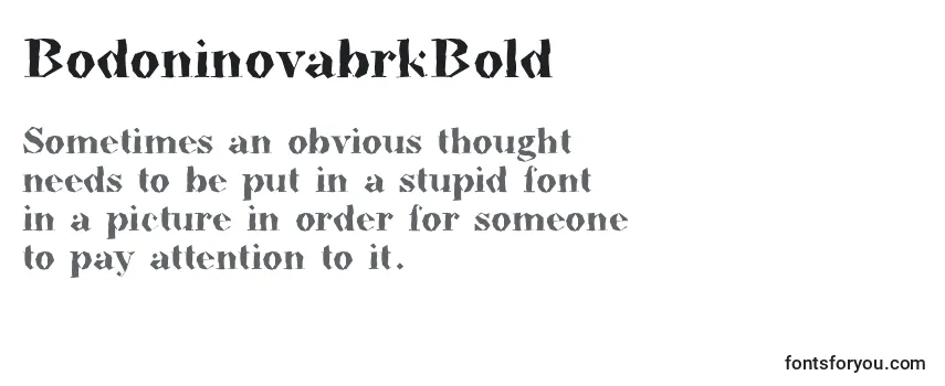 BodoninovabrkBold フォントのレビュー