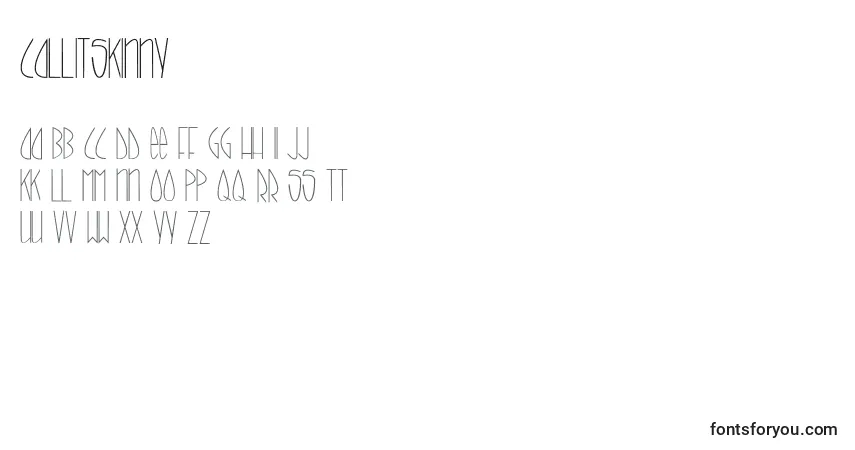 Schriftart CallItSkinny – Alphabet, Zahlen, spezielle Symbole