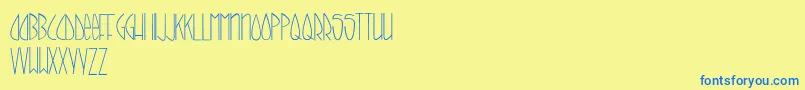 CallItSkinny Font – Blue Fonts on Yellow Background