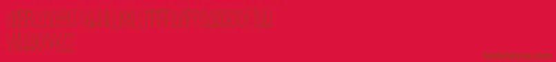 Czcionka CallItSkinny – brązowe czcionki na czerwonym tle