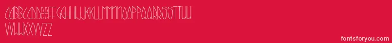 CallItSkinny-Schriftart – Rosa Schriften auf rotem Hintergrund