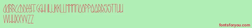 フォントCallItSkinny – 赤い文字の緑の背景