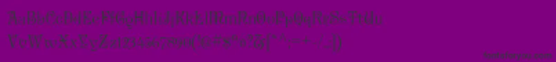 フォントP22KilkennyPro – 紫の背景に黒い文字