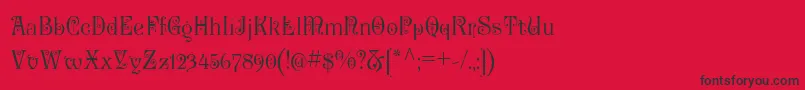 フォントP22KilkennyPro – 赤い背景に黒い文字