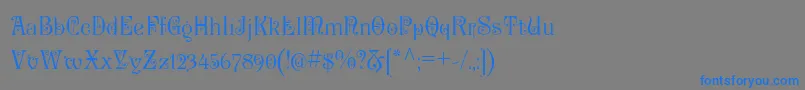 フォントP22KilkennyPro – 灰色の背景に青い文字