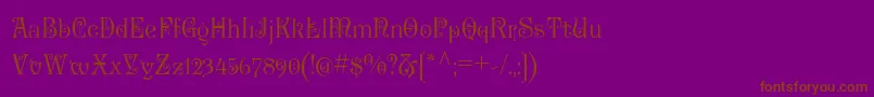 P22KilkennyPro Font – Brown Fonts on Purple Background