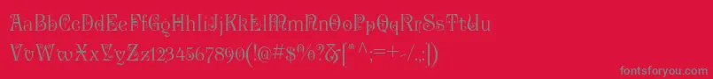 P22KilkennyPro Font – Gray Fonts on Red Background