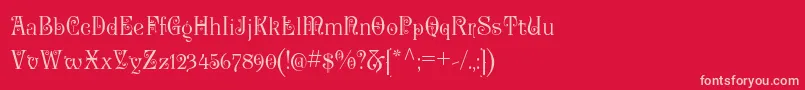 P22KilkennyPro Font – Pink Fonts on Red Background