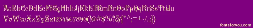 P22KilkennyPro Font – Yellow Fonts on Purple Background