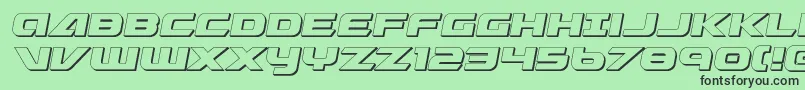 Graymalkin3D Font – Black Fonts on Green Background