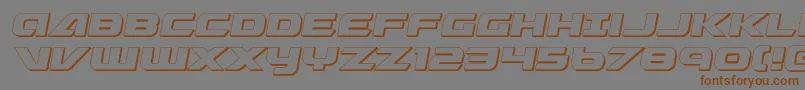 Graymalkin3D-Schriftart – Braune Schriften auf grauem Hintergrund