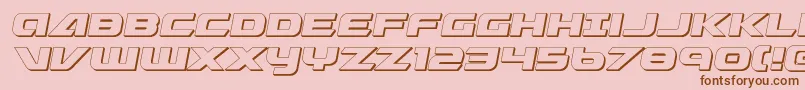 Graymalkin3D Font – Brown Fonts on Pink Background