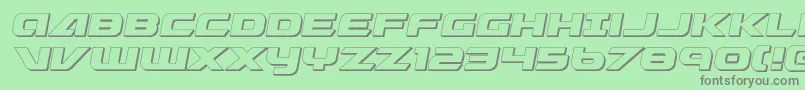 Graymalkin3D Font – Gray Fonts on Green Background