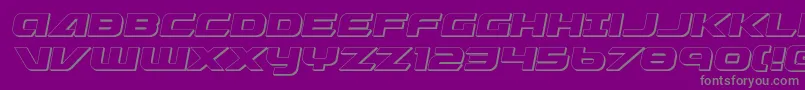 Шрифт Graymalkin3D – серые шрифты на фиолетовом фоне