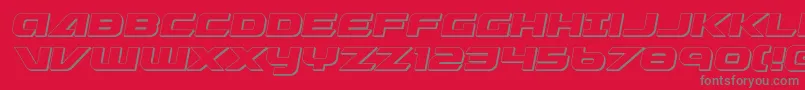 Graymalkin3D Font – Gray Fonts on Red Background