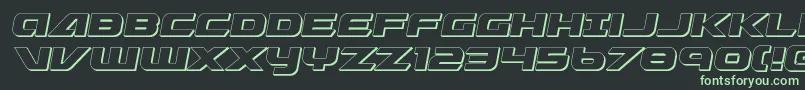 Graymalkin3D Font – Green Fonts on Black Background