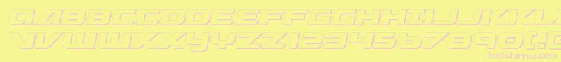 フォントGraymalkin3D – ピンクのフォント、黄色の背景
