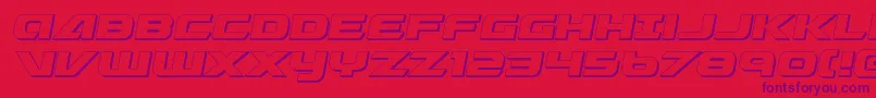 Graymalkin3D Font – Purple Fonts on Red Background