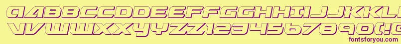 Graymalkin3D Font – Purple Fonts on Yellow Background