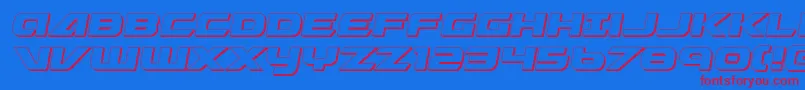 Graymalkin3D-fontti – punaiset fontit sinisellä taustalla